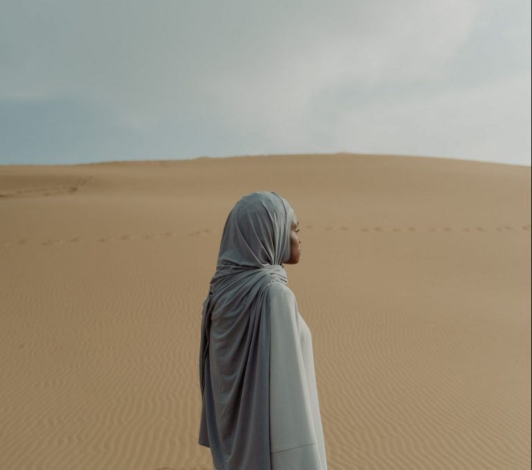 lady in the desert