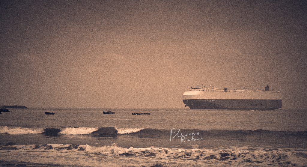 Ocean liner on the sea